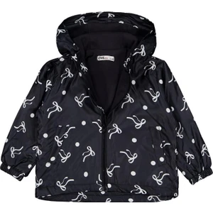 Civil Girls Polarlı Fiyonk Baskılı 2-5 Yaş Yağmurluk