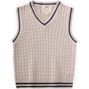 Saş Örgü Triko Süeter 3-9 Yaş Taş