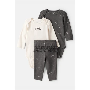 Kız Bebek Gri 3lü Set