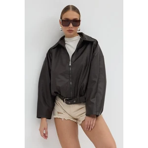 Lux Vestimenta Kadın Oversize Deri Ceket– Oversize Relax Fit, Fermuarlı Kemer Detaylı Günlük Kadın Ceket