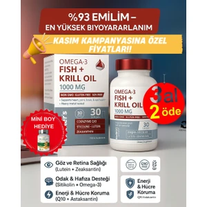 Krill Oil Omega 3 Sitikolin Lutein Q10 Içeren Vitamin