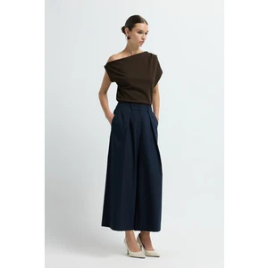 Adl Pileli Pantolon Lacivert 15345659000