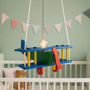 Çocuk Odası Ahşap Uçak Avize