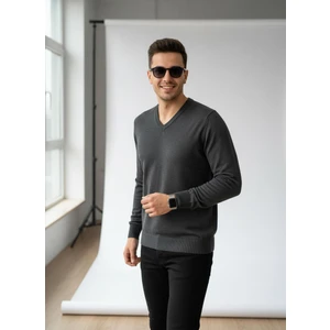 Erkek V Yaka Kaşmir Light Regular Fit Triko Kazak