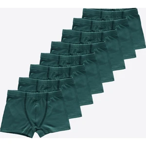 Erkek Çocuk Yeşil 8'li Pamuk Elastan Boxer 8M209
