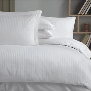 Happy Cotton %100 Pamuk Saten Nevresim Takımı Çift Kişilik Otel ve Ev Tipi 2 Yastık Kılıfı ve Çarşafı Lastiksiz