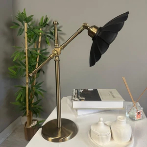 Risso Siyah Masa Lambası Dekoratif Abajur Çocuk Odası Başucu Lambası Okuma Lambası