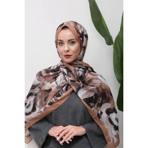 Eyşan İpek Floral Akrilik Desenli Dijital Soft Şal