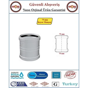 Pvc Kayar Manşon - 75mm
