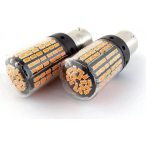 Oto LED Sinyal Ampulü PY21W Tak Kullan Ürün 144 LED Turuncu