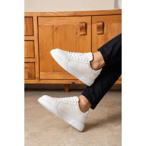 Safari Ayakkabı Tommy Erkek  Deri Sneaker Ayakkabı Beyaz