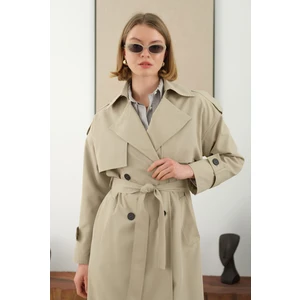 Uzun Klasik Trençkot Adaçayı