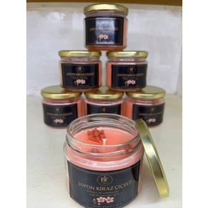 Bf Candle Japon Kiraz Çiçeği Kokulu Mum – Cam Kavanozda Zarif ve Romantik Koku