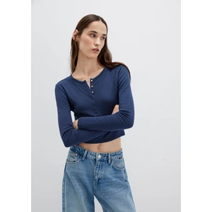 Uzun Kollu Crop Basic Tişört 1613403-70487