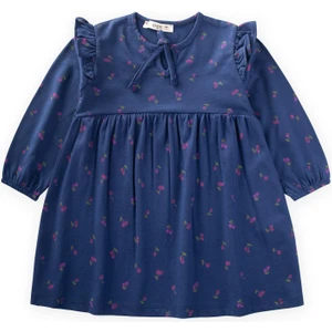 Desenli Mevsimlik Elbise 1-7 Yaş Kiraz Desen