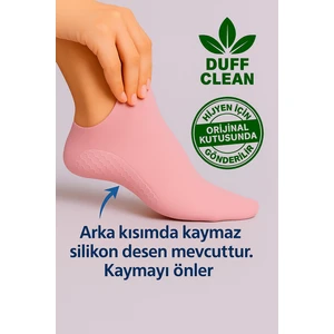 Duff Clean 1 Çift Silikon Ayak Bakım Çorabı Nemlendirici Jel Çorap Çatlak Önleyici Ölü Deri Atıcı Çorap