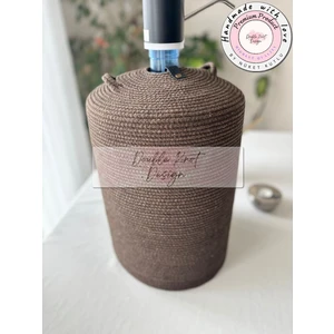 Double Knot Design Damacana Kılıfı Dekoratif Sepet - Organizer / Hediyelik Hasır Jüt Tress