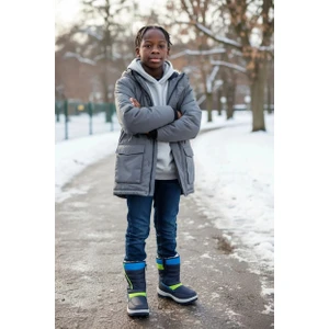 Çocuk Içi Kürklü Su Geçirmez Fermuarlı Kar Bot