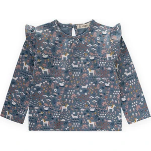 Uzun Kollu T-Shırt 1-7 Yaş Indigo Mavi