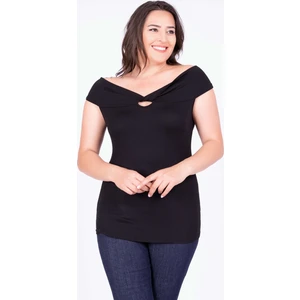 Düğümlü Karmen Yaka Tişört