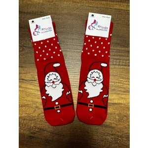 Gülümse Gel 2 Adet Yeni Yıl Çorabı Yılbaşı Çorap Noel Baba Kışlık Havlu Çorap 35-41