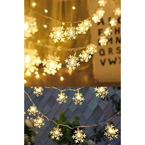 Kar Tanesi LED Işık 3 Metre 20 LED 3x Yılbaşı Ağaç Süsü Aydınlatma Sarkıt Dizeleri Gün Işığı