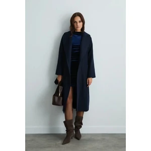 Klasik Yün Manto - Lacivert