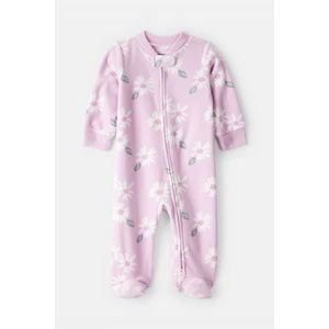 Kız Bebek Mor Polar Tulum