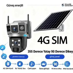 6mp Güneş Enerjili 4g Sım Kartlı Güvenlik Kamerası, Gece Görüşü, Çift Yönlü Ses, Anlık Canlı Izleme, Güneş Enerjili Güvenlik Kamerası