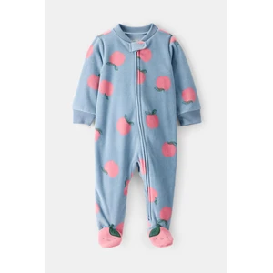 Kız Bebek Mavi Polar Tulum