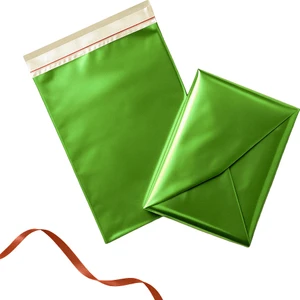 Repro Design 30X45 cm  Yılbaşı Hediye Paketi Yeşil Metalize Kendinden Yapışkanlı – 10’lu Paket