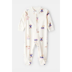 Kız Bebek Ekru Polar Tulum