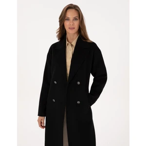 Pierre Cardin Kadın Siyah Kaşe Kaban 50308929-VR046