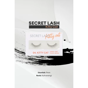 Doğal Görünüm Sunan Kahverengi Takma Kirpik Secret Lash (No.4 Kitty Cat)