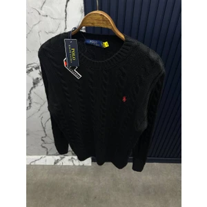 Polo Ralph Lauren Bisiklet Yaka Örgü Dokulu Kazak