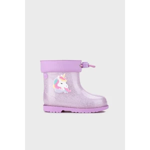 Bimbi Unicornio Bağcık Detaylı Simli Yağmur Çizmesi Kız Çocuk Yağmur Çizmesi W10339