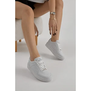 Tonny Black Unisex Beyaz Yeşil Termo Taban Bağcıklı Günlük Spor Ayakkabı