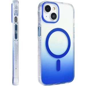 Apple iPhone 13-14 Uyumlu Kılıf M-Safe Şarj Özellikli Transparan Renk Geçişli Kapak