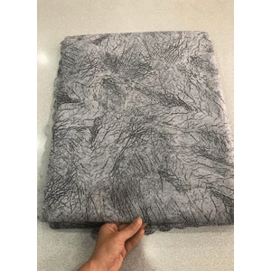 Türkanlar Home Koltuk Çekyat Örtüsü Gri Damar Desenli Kaymaz Taban Süngerli Üst Kumaş Kadife