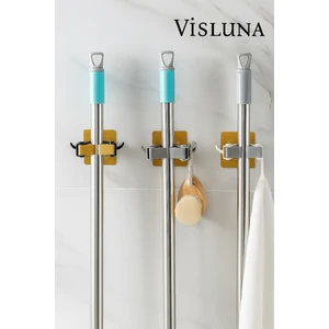 ( 2 Adet ) Mop Tutucu Fırça Sapı Tutucu Sihirli Tutacak Pratik Yapışkanlı Duvar Askı Aparatı