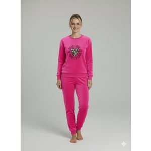 Kışlık Polar Kumaş Uzun Kol Kadın Pijama Takımı