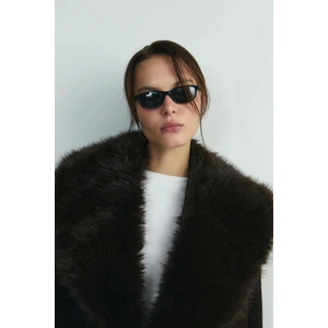 Suud Collection Acı Kahve Kürk Yaka