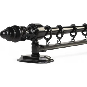 Twins Decorative Modern Demonte Başlıklı Tek Raylı Ahşap Rustik Perde Askısı