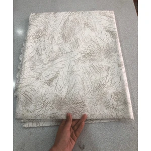 Türkanlar Home Koltuk Çekyat Örtüsü Krem Damar Desenli Kaymaz Taban Süngerli Üst Kumaş Kadife