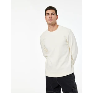 Pamuklu Uzun Kollu Basic Bisiklet Yaka Sweatshirt