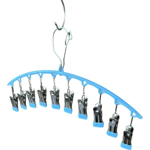 Ezmk Ev Gereçleri Çoklu Şal Askısı, Metal Mandallı Şal Askısı, 10 Mandallı Askı