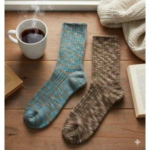 Çorap Kurdu 2'li Degrade Unısex Soket Çorap