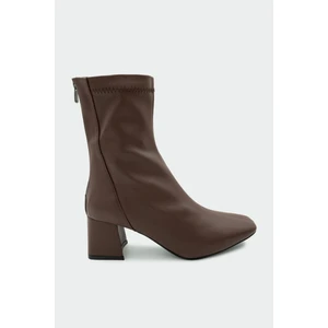 Dixi Acı Kahve Deri Küt Burun Streç Bot