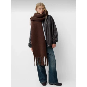 SF Collection Kadın Kahverengi Yumuşak Dokulu Puffy Atkı Şal