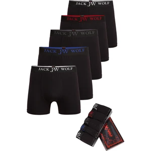 Jack Wolf 5 Li Pack Pamuklu Likralı Erkek Boxer